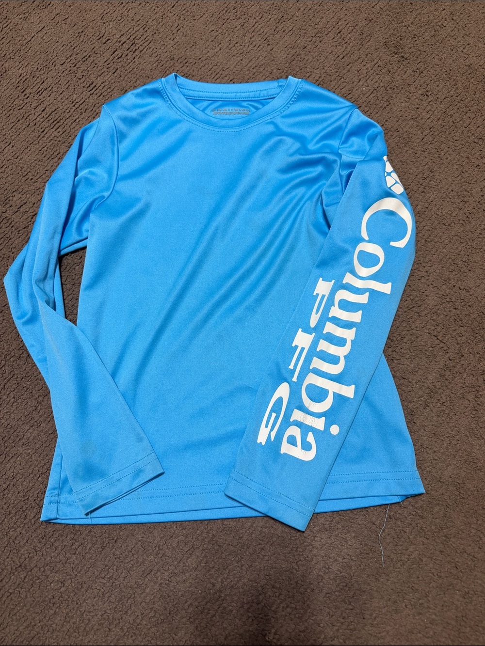 Columbia Bright Blue Long Sleeve Performance Tee